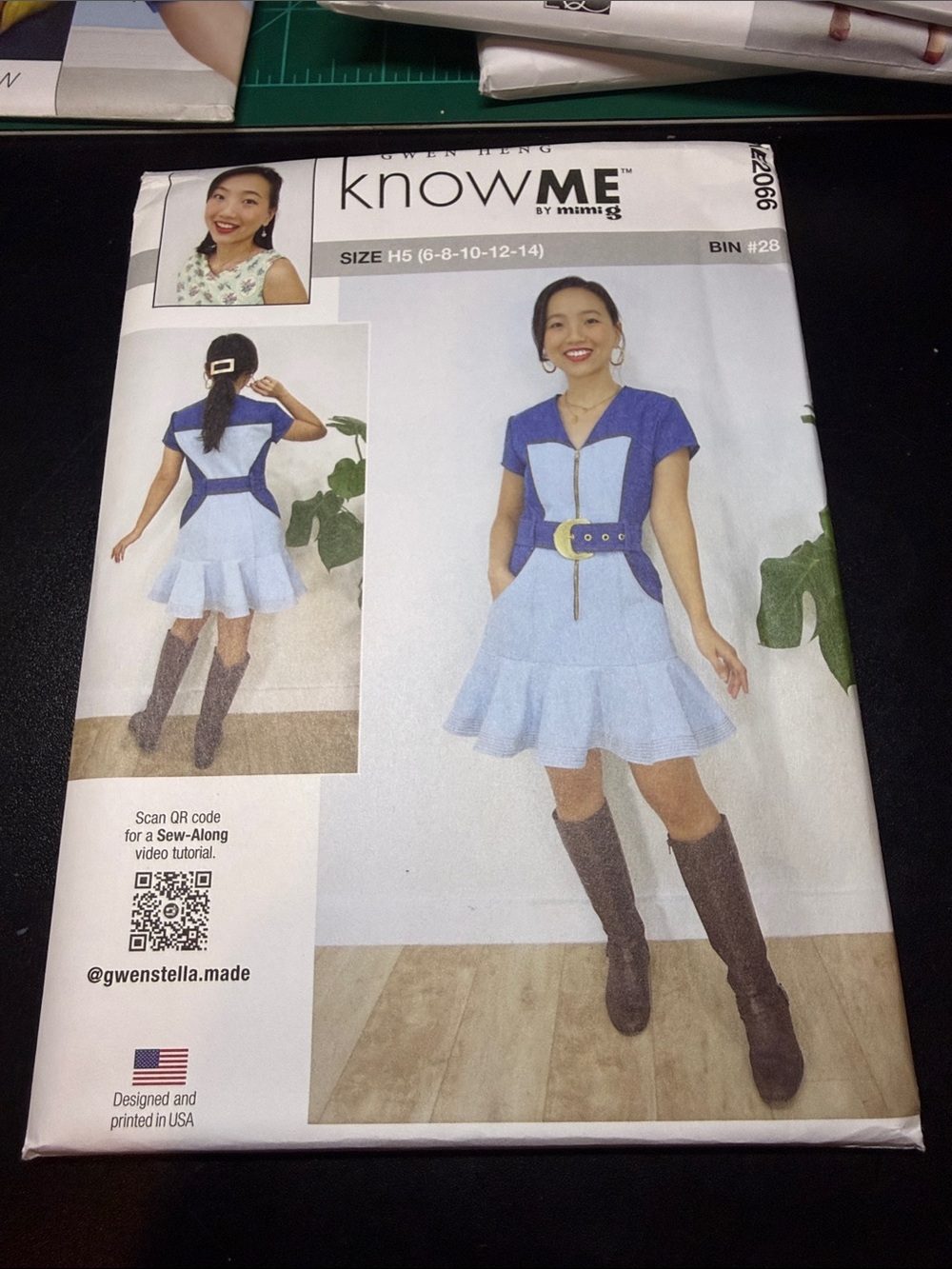 Kids Blue Two-Tone Fit & Flare Dress